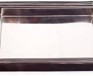 TPV® - 5Pcs Set Aluminium Square Multi-Purpose Deep Trays For Serving/ Baking/ Sweets/ Freezer -(7''- 8''- 9'' - 10'' - 11'') Height 0.5 Inch