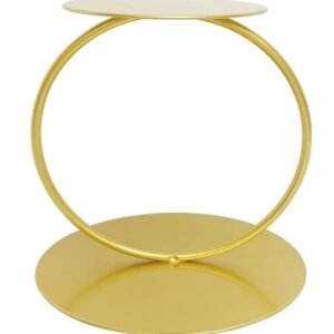 TPV®  Round Shape Cake Spacer - Metal Stand, Golden Cake Separator, 7x8 Inch, Perfect for Weddings