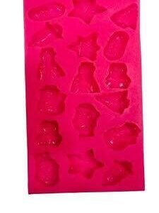 TPV® Silicone Marzipan Mould 17-Cavity Big Slab Marzipan Mould, Christmas Sweet/Candy Chocolate Mould, Silicone Marzipan Mould