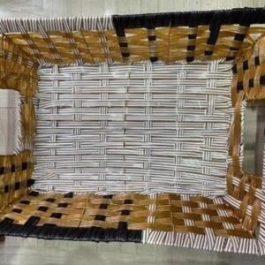 TPV®  Storage Basket Basket with Handle for Kitchen Storage Pooja Room Dining Table Center Table Décor Baskets