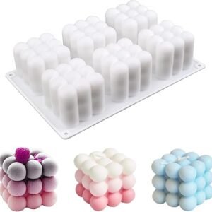 TPV® - 3D Bubble Candle Shape Mould For Making Soap, Candles, Etc.