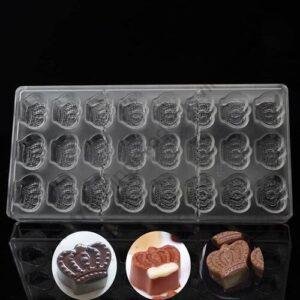 TPV® 3D Sea Shell Shaped Polycarbonate Pc 24 Chocolate Mold Candy Mould Diy Tray Color:Clear (Color: Clear)