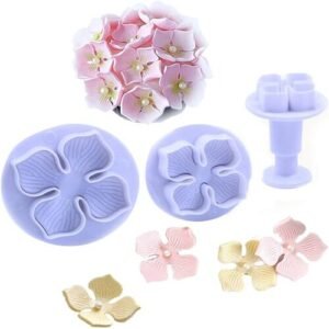 TPV® 3Pcs Plunger Cutter Shape Flower Mould Fondant Cookie Cutter Cake Sugarcraft