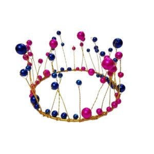 TPV® cake decoration crown topper pink and blue colour ( Pack of 1 )
