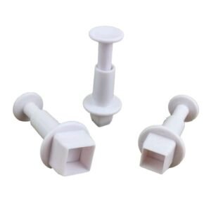 TPV® 3Pcs Square Shape Plunger Cookie Cutters Fondant Tool