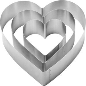 TPV® 3Pcs / Set Love Heart Shaped Cookie Cutter Valentine Wedding Cookies Cake Slicers Cake Home