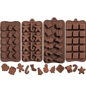 TPV® – 4 Pc Combo Silicone Chocolate Mould For Merry Christmas
