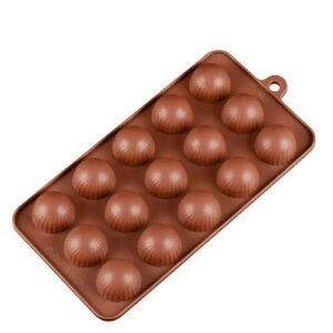 TPV® Silicone Chocolate Mould 15 Cavity Cylinder Round Shape Candy Mold