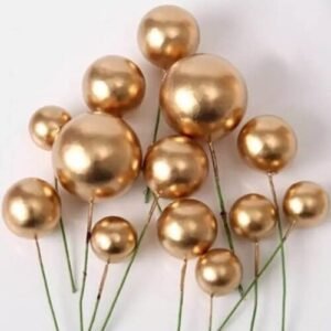 TPV® 20 Pc Gold Faux Ball Cake Topper Ball Topper Cake Decorating Faux Ball Topper 4 Size Mix Ball Cake Topper Cake Decoration