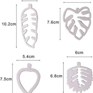 TPV® Tropical Leaf Cookie Cutter - Hawaiian Palm Leaves Fondant Cutters Set