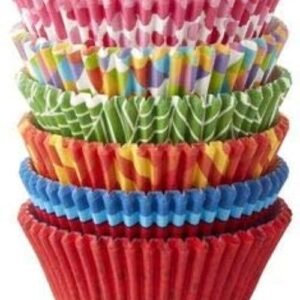 TPV® Paper Bake And Serve Baking Cup Muffin Liners Kitchen Cupcake/Cake Mould (Multicolour), 100 Pieces