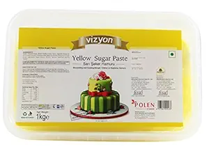 TPV® Vizyon Sugar Paste (Fondant) -Yellow, 1Kg
