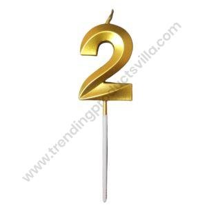 TPV® Quality Gold Number Candles, Birthday Cake Candles, 5.3 inches Gold Number Cupcake Candle 2