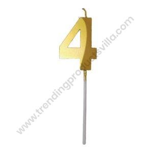 TPV® Quality Gold Number Candles, Birthday Cake Candles, 5.3 inches Gold Number Cupcake Candle