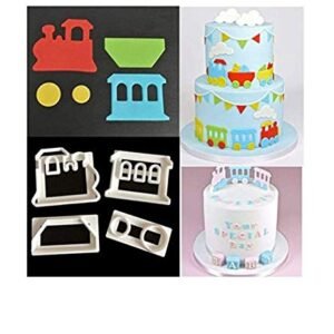 TPV® Plastic Train Cutter Fondant Mould Cake Cutter Cake Decorating Tools