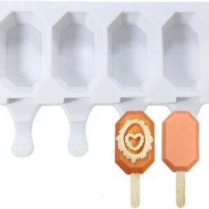 TPV®  4 Cavity Popcicle Molds, Ice Pop Molds 4 Cavities Ice Pop Cream Molds Cakesicle Mould