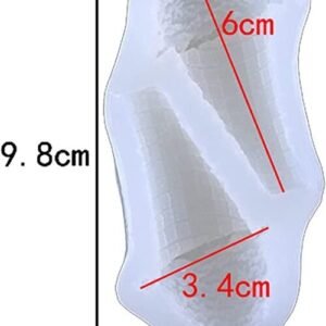 TPV® 3D Ice Cream Fondant Mold, Cone Popsicle Silicone Mold DIY Party Baby Birthday Cupcake