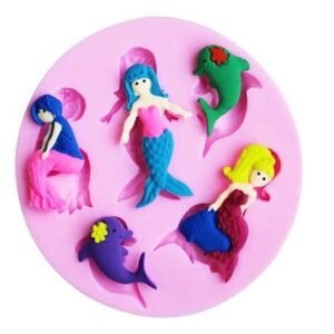 TPV® 5 cavity Silicone Fondant Mould Mermaid Mold Cake Decorating Tool bakeware