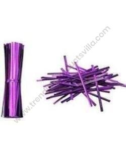 TPV® Metallic Chocolate Twisters Ribbon Ties Twist Ties -Metallic Pink (Pack of 400)