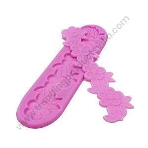TPV® Generic Leaf Flower Pattern Silicone 3D Lace Wedding Cake Decorating Non-Stick Fondant