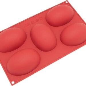 TPV®  Silicone 5 Cavity Half Egg Shape Soap Mold For Soap Making Idli Truffles Chocolate
