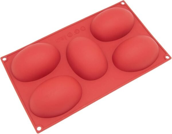 TPV®  Silicone 5 Cavity Half Egg Shape Soap Mold For Soap Making Idli Truffles Chocolate