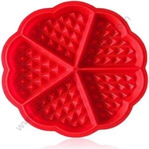 TPV® 5 Cavity  Heart Waffle Silicon Moulds Muffin Mould