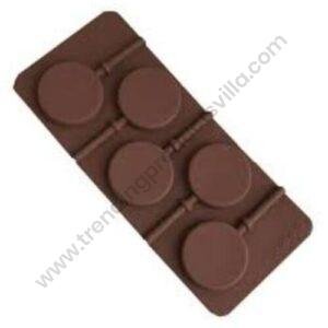 TPV® 5-Cavity Silicone Round Lollipop Cake Chocolate Soap Pudding Jelly Candy Ice Cookie Biscuit Mold Mould Pan Bakeware