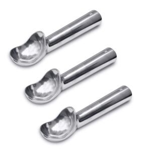 TPV® Aluminum Ice Cream Scoop, Heat Conductive Handle, Non-Stick and Easy to Use ( set of 3 sizes )