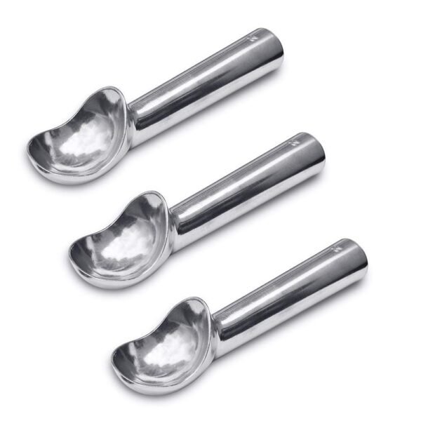 TPV® Aluminum Ice Cream Scoop, Heat Conductive Handle, Non-Stick and Easy to Use ( set of 3 sizes )
