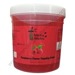 TPV® Meku Meku Raspberry Flavor Popping Boba, Fruit Sauce 1.3 kg Tub