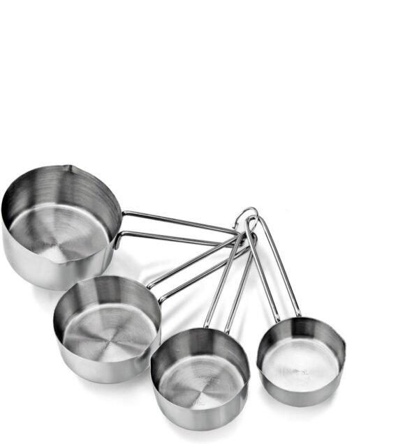 TPV® Stainless Steel Measuring Cups Set – 4-Piece Set for Baking, Cooking, and Precision Measurements - Image 2