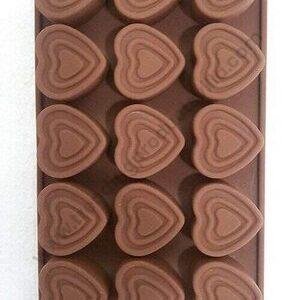 TPV® New Chocolate Moulds 15 Cavity Heart Shape Non-Stick Silicone Making Candy Jelly