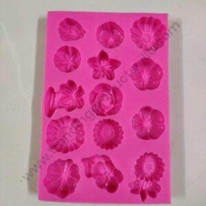 TPV® Silicon 14-Cavity Small Marzipan Mould, Christmas Sweet Mould, Silicone Marzipan Mould