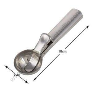 TPV® Stainless Steel Easy Trigger Ice Cream Scoop Scooper Serving Spoon Big Size, Multifunctional, Silver, 1 pc