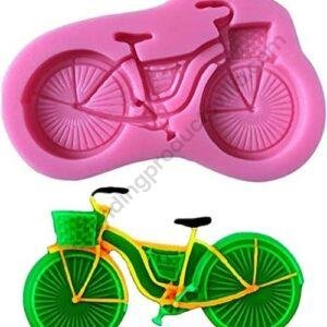 TPV® Bicycle Bike with Basket Silicone Fondant Mold Chocolate Candy Gumpaste