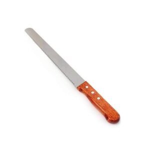 TPV® 10 Inch Cake Knife Multiform Bread Knife Stainless Steel Serrated Bread Slicer Knife Steel Knife