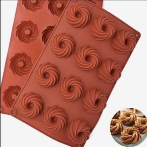 TPV® Swirl Bundt Silicone Mould Cake Mould,15 Cavity