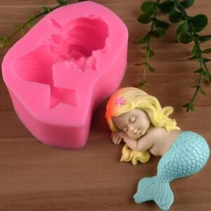 TPV® Single Cavity Silicone Soap Mold - Baby Mermaid Design Shape for Handmade Soap Making