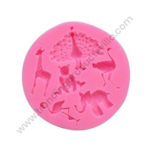 TPV® Fondant  Diy Baking Zoo Peacock Elephant Monkey Fondant