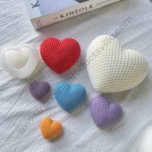 TPV® Heart Shaped Candle Moulds, 3D Round Heart Silicone Wax Mould, DIY Handmade Mould