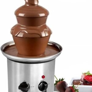 TPV® Hospitality Chocolate Fountain | 170 watts | 2 Tier and Durable Stainless Steel Fondue, Silver (Pack of 1Pc)