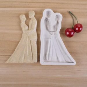TPV® Silicone Wedding Bride and Groom Fondant Cake Decoration Mould/Dancing Couple Cake Mold