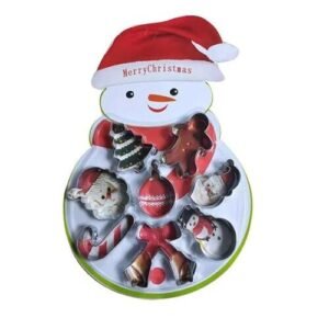 TPV® 8 Pcs Christmas Tree santa Face Cane Candy Bow Bell Snowman Ball