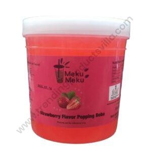 TPV® Meku Meku Popping Boba Delicious Strawberry Flavour Juice 1.3kg