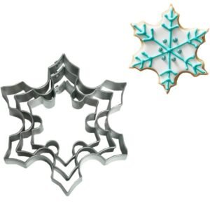 TPV® 3pcs Snowflake Cookie Cutter Set, Aluminium Christmas Cookie Cutter, Metal Cookie Cutters