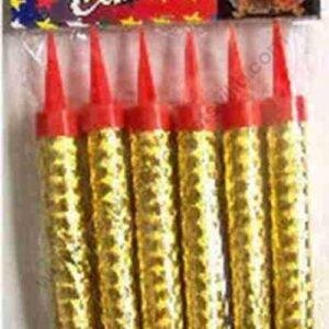 TPV® Happy Birthday & Happy anniversary sparkle cack candle pack of 6 Candle (Multicolor, Pack of 6)