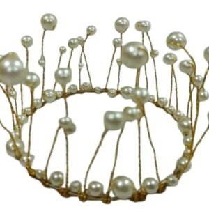 TPV® cake decoration crown topper white colour ( Pack of 1 )