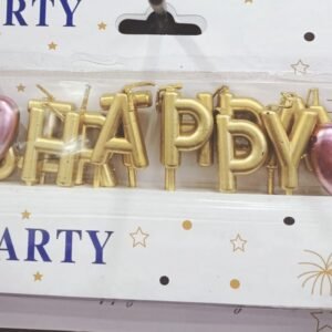 TPV®  Happy Birthday Letter Golden Colour Candle