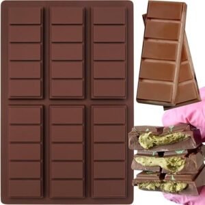TPV® – 6 Cavity Big Bar Design Silicone Chocolate Mould